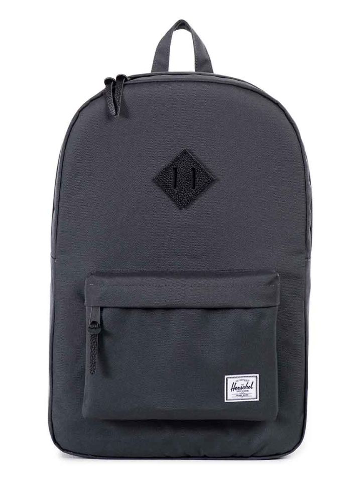 Herschel Heritage Dark Shadow Black Leather