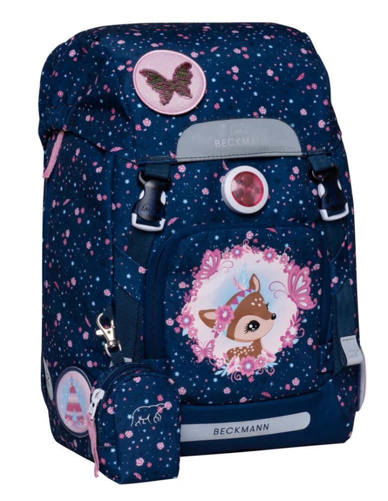 Beckmann Skoletaske 22L Forest Deer Blue