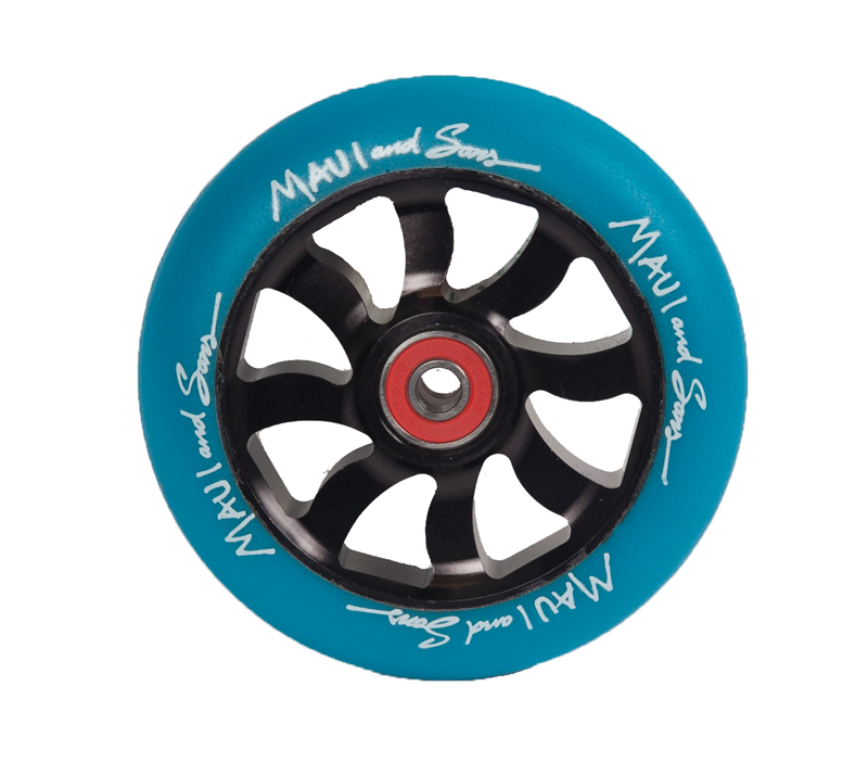 Maui Scooter Hjul Blå/Sort 110 mm.