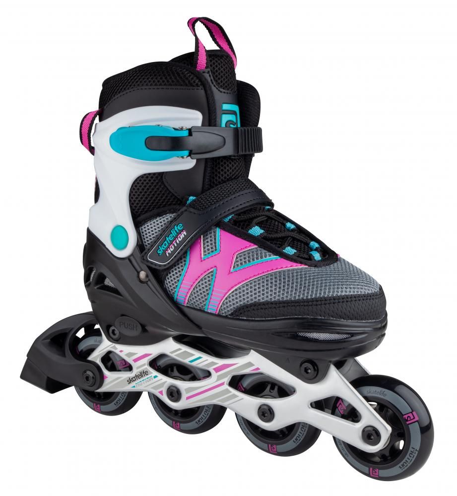 Skatelife Justerbar Inline Rulleskøjter Black/Pink