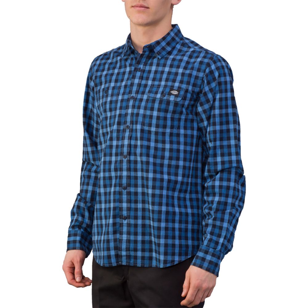 Dickies West Hollywood Langærmet Skjorte Blå