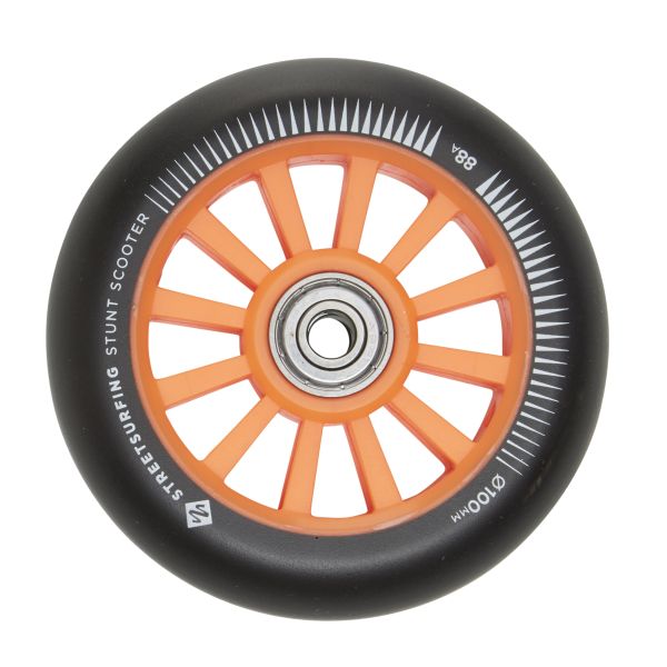 Streetsurfing 100 mm Plastic Core Wheel Orange Black