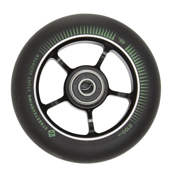 Streetsurfing 100 mm. aluminiums hjul Black 2-pak