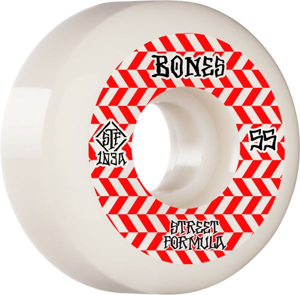 Bones Wheel Patterns STF 103A 55mm White V5 Sidecut 4-pack