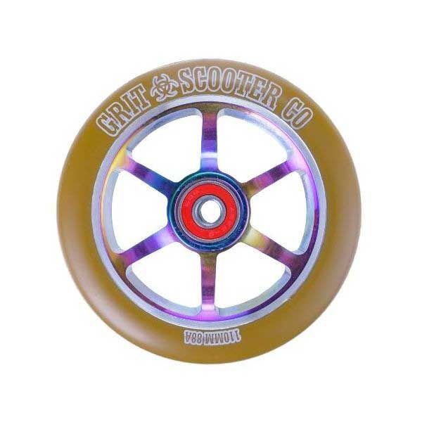 GRIT 110mm Aluminiumshjul Brown / Neochrome 2-pak