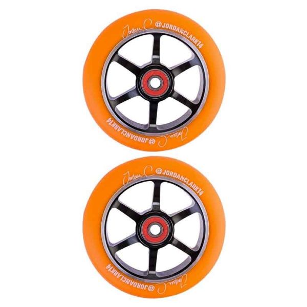 Grit Jordan Clark Signature Wheels (PAIR) - 110mm - Orange on Black