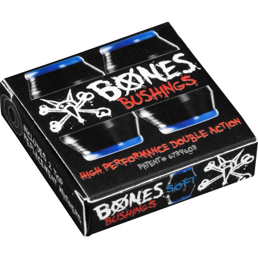 Bones Bushing Hardcore Soft Black/Blue Pack 81A