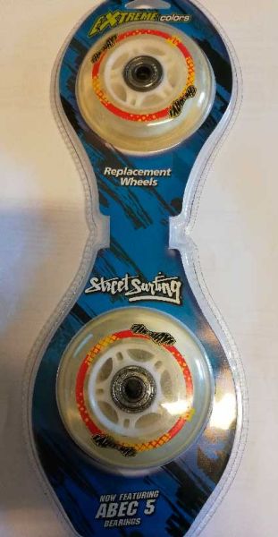 Streetsurfing The Wave High Performance Spare Waveboard Wheels Clear Pair 78mm