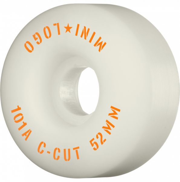 Mini Logo Skateboard Wheels C-cut 52mm 101A White 4-pack