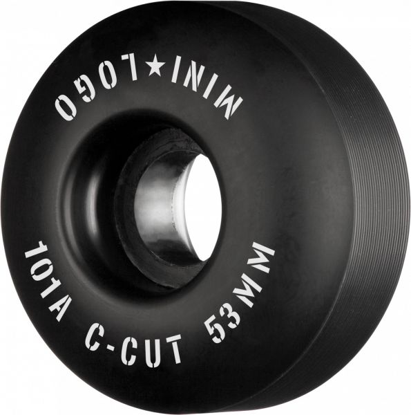Mini Logo Skateboard Wheels C-cut 53mm 101A Black 4-pack