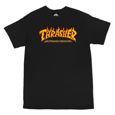 Thrasher T-shirt Fire Logo black