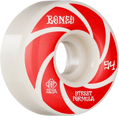 Bones Wheels Skateboard Hjul Patterns STF 103A 54mm White V1 Standard 4-pak
