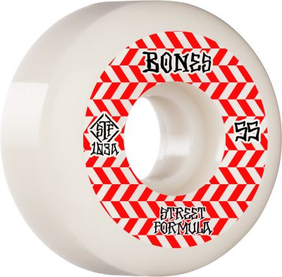 Bones Wheels Skateboard Hjul Patterns STF 103A 55mm White V5 Sidecut 4-pak