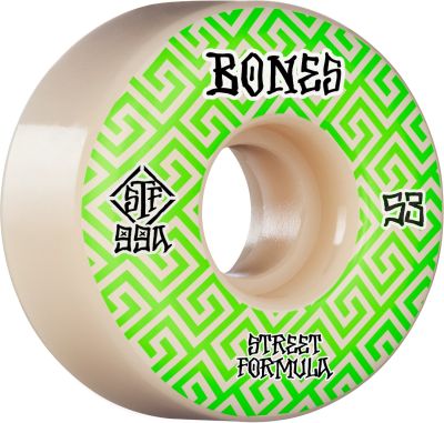 Bones Wheels Skateboard Hjul Patterns STF 99A 53mm White V2 Locks 4-pak