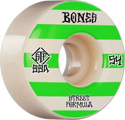 Bones Wheels Skateboard Hjul Patterns STF 99A 54mm White V4 Wide 4-pak