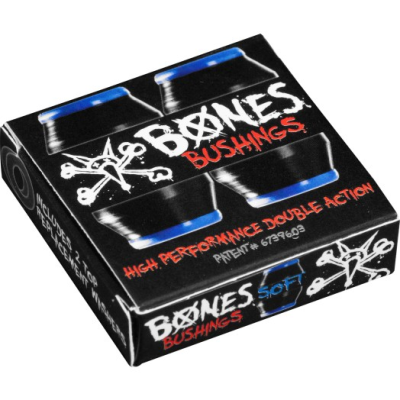 Bones Wheels Bushing Hardcore Soft Black/Blue Pack 81A