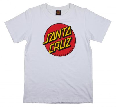 Santa Cruz Youth Kortærmet T-Shirt 'Classic Dot' Hvid