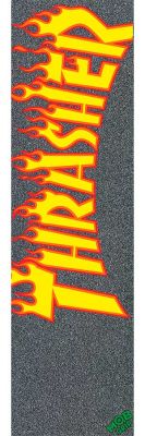 Thrasher Griptape fra MOB Flame Logo Sort 9 x 33"