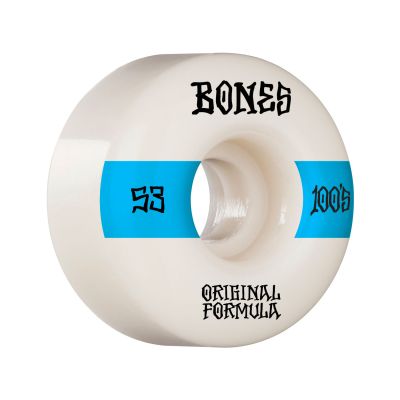 Bones Wheels OG Formula Skateboard Hjul 100 53 Mm V4 Wide 4pk White 
