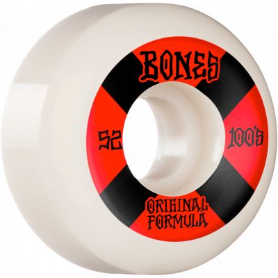 Bones Wheels OG Formula Skateboard Hjul 100 52 Mm V5 Sidecut 4pk White 