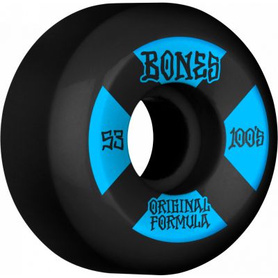 Bones Wheels OG Formula Skateboard Hjul 100 53mm V5 Sidecut 4pk Black 