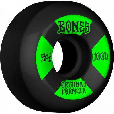 Bones Wheels OG Formula Skateboard Hjul 100 54mm V5 Sidecut 4pk Black 